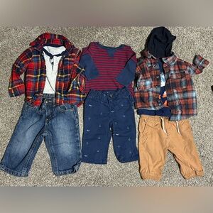 6 month baby boy clothing lot - 24 items total